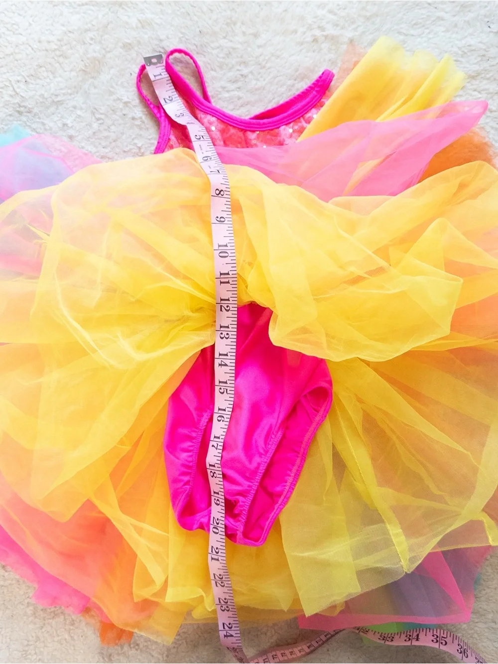 Revolution Dancewear Rainbow Tutu Dance Costume Child Medium MC Sequins